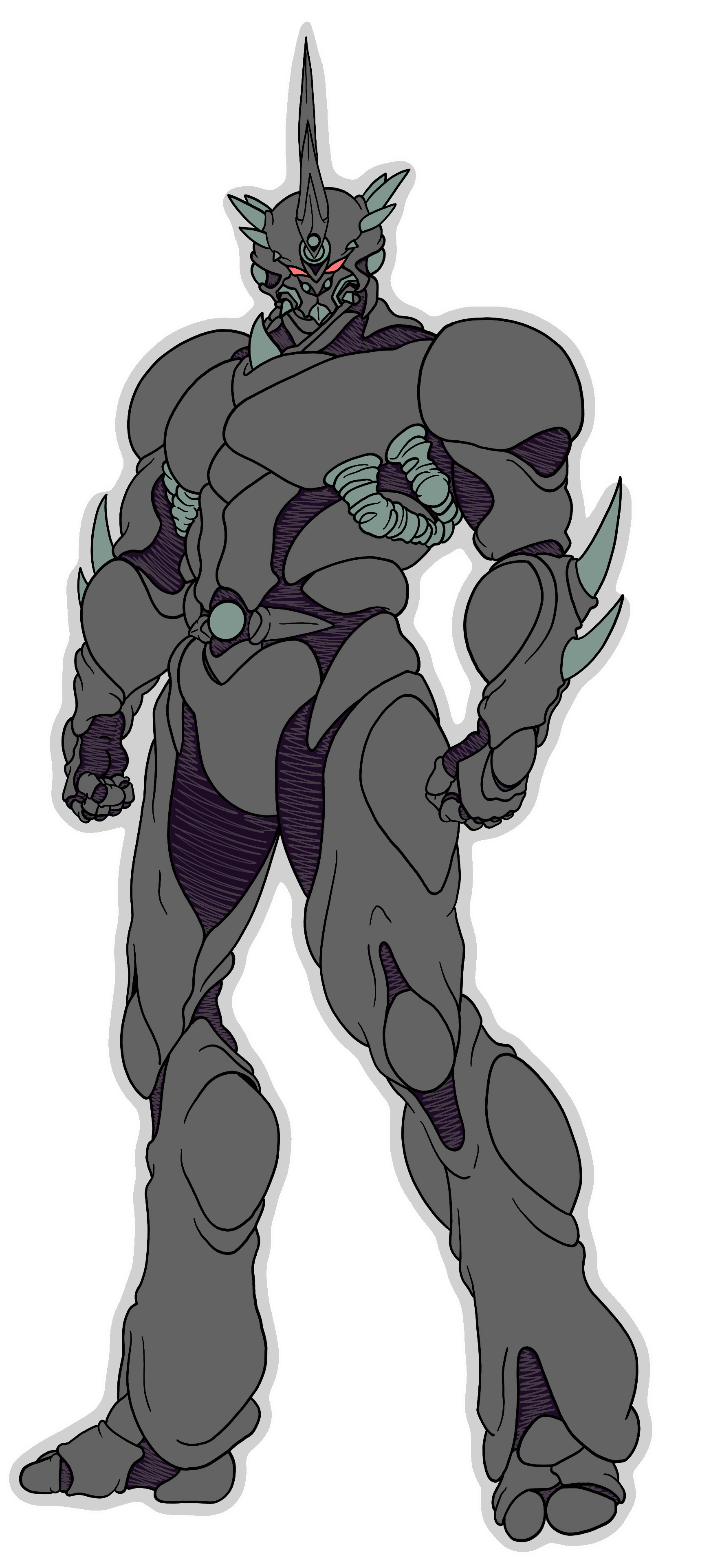 Guyver 3 is an ashy grew color.